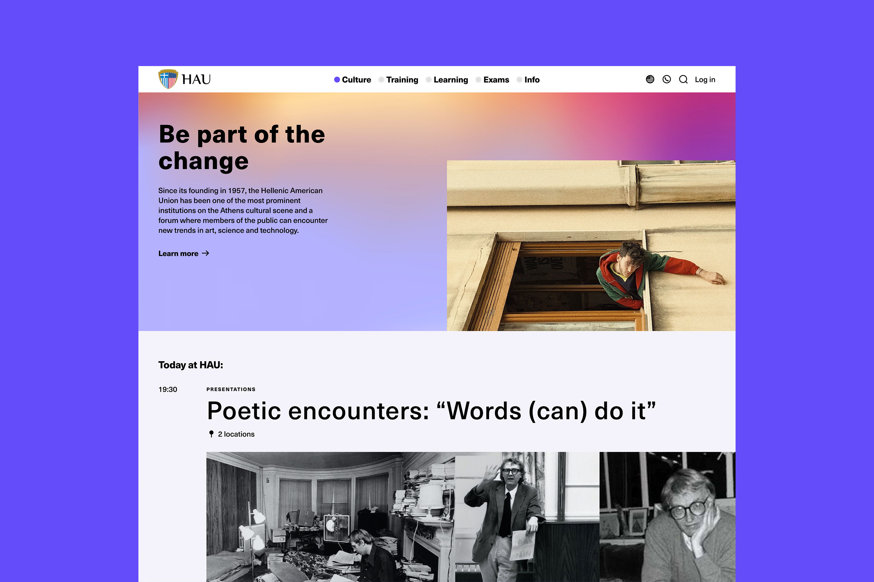 Hellenic American Union - HAU.gr - Culture - Landing Page