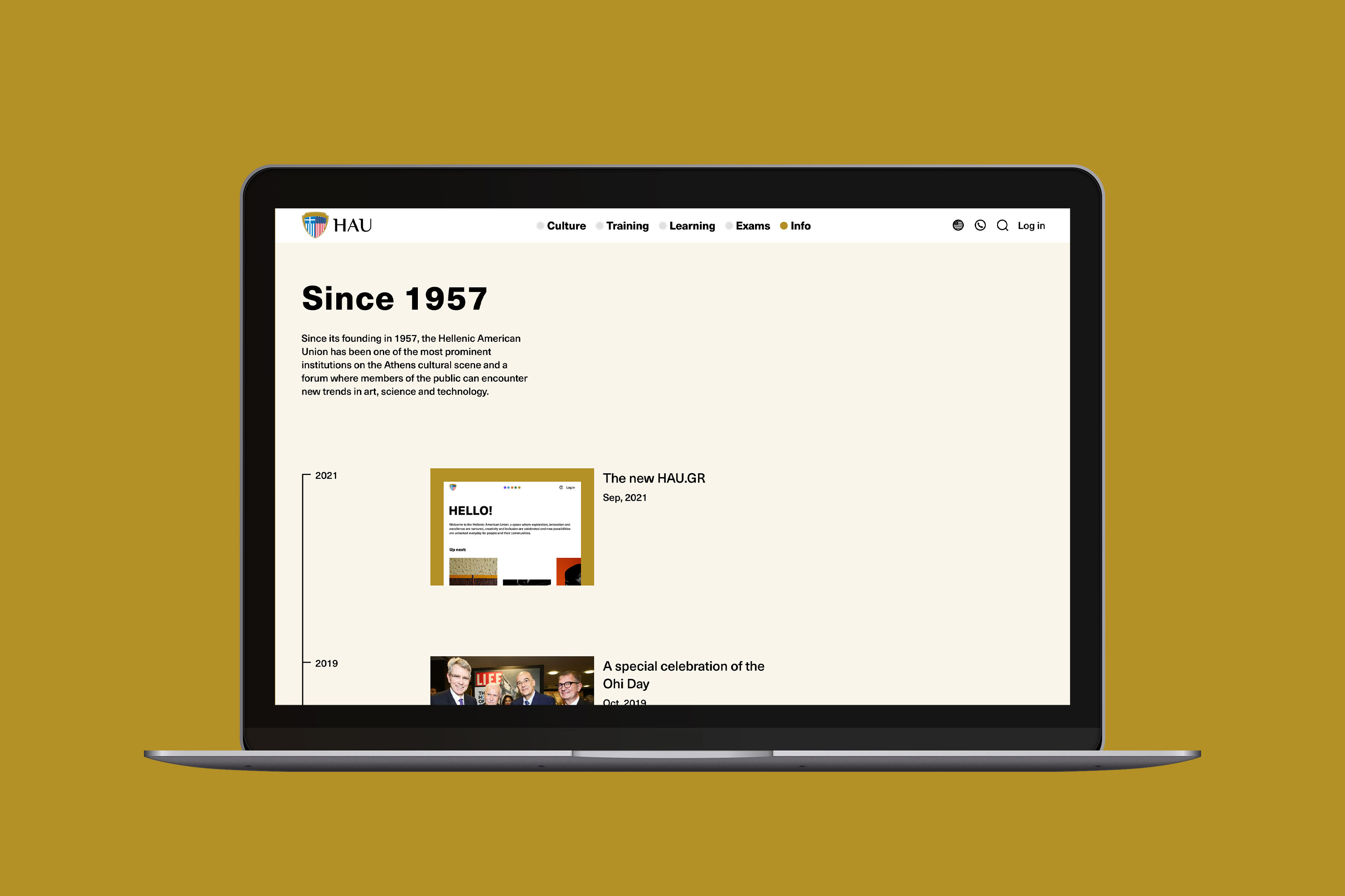 Hellenic American Union - HAU.gr - Info - Since 1957 History and Timeline