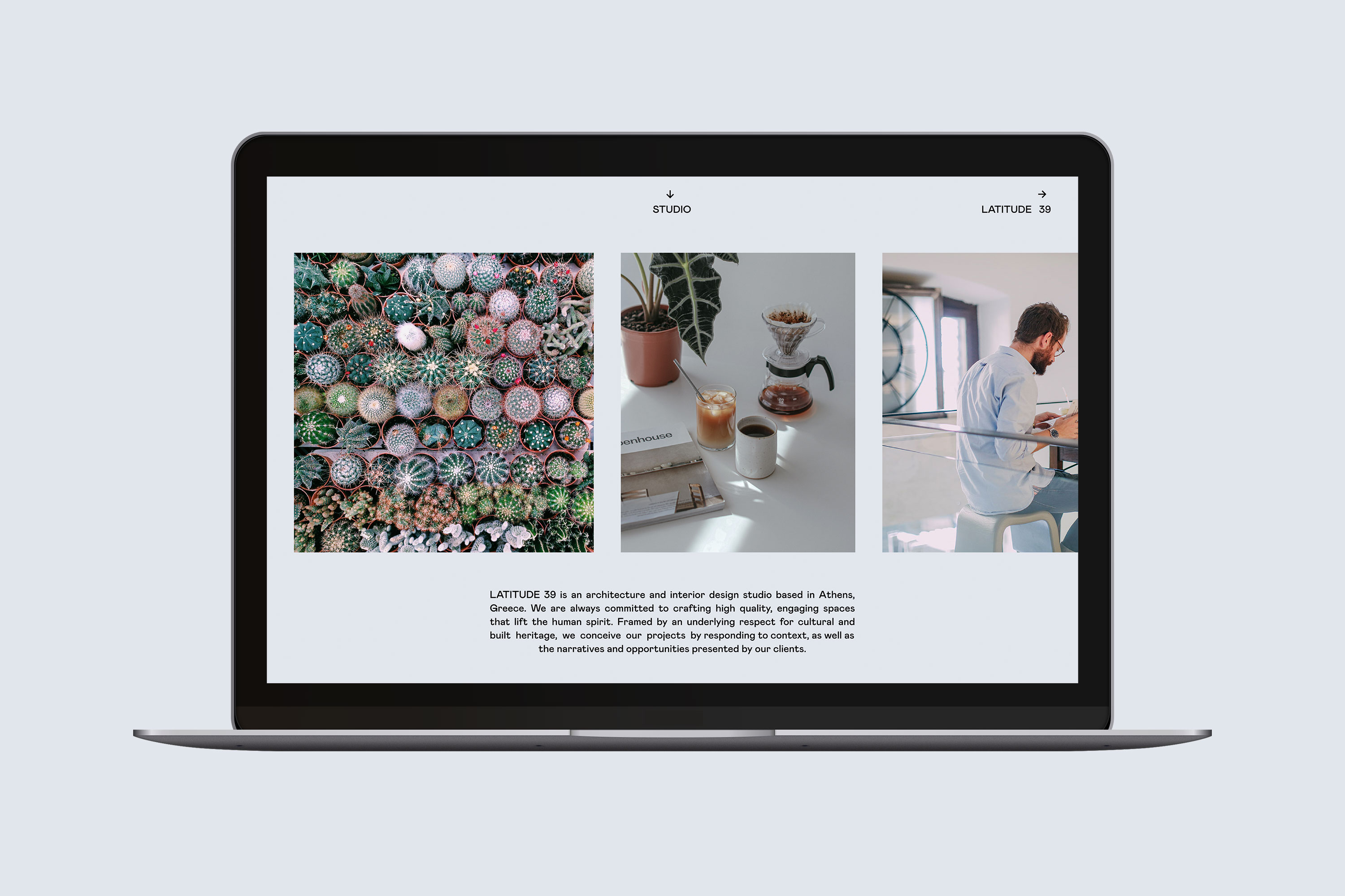 LATITUDE 39 - Website Design - About Studio