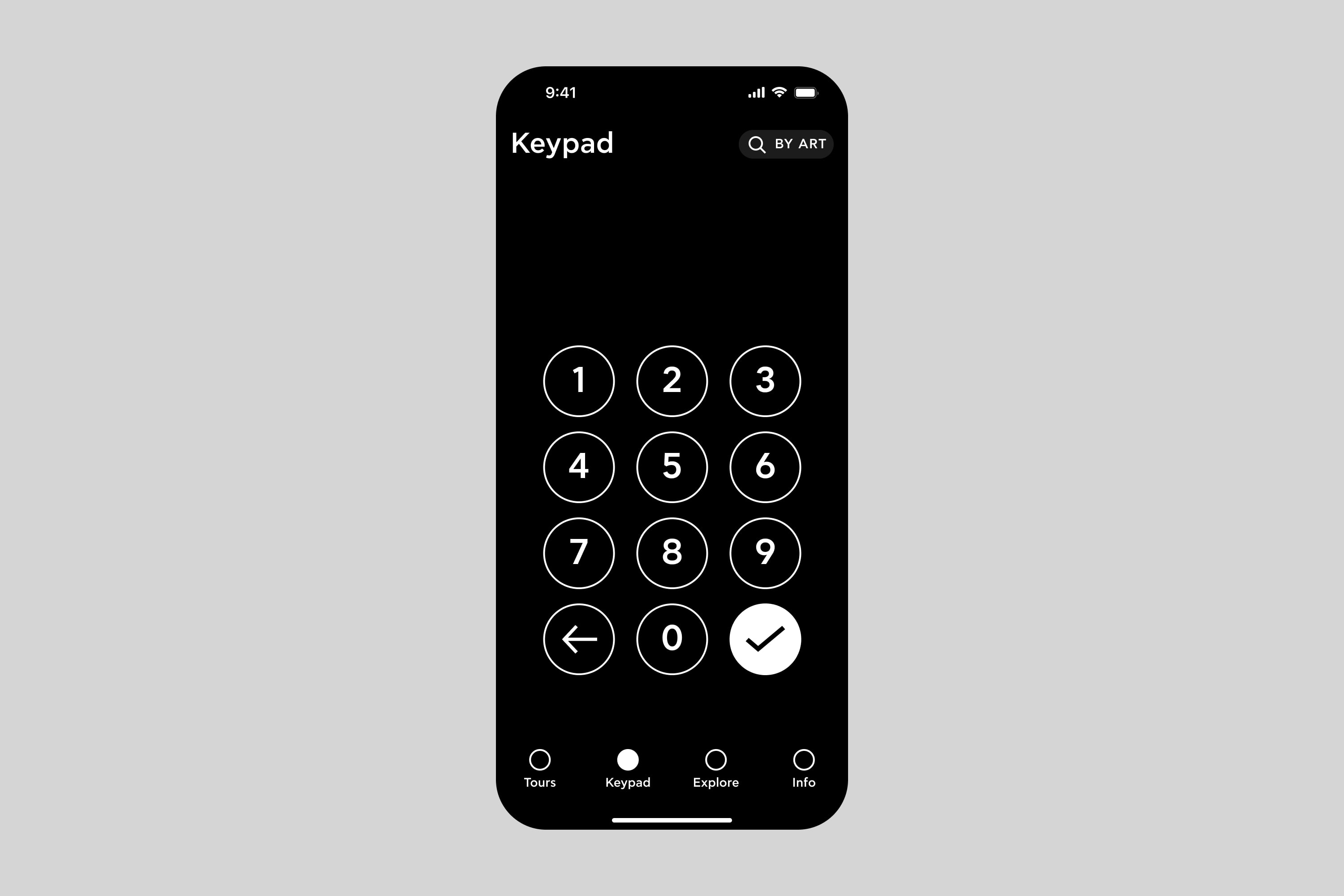 Museum of Cycladic Art - Keypad