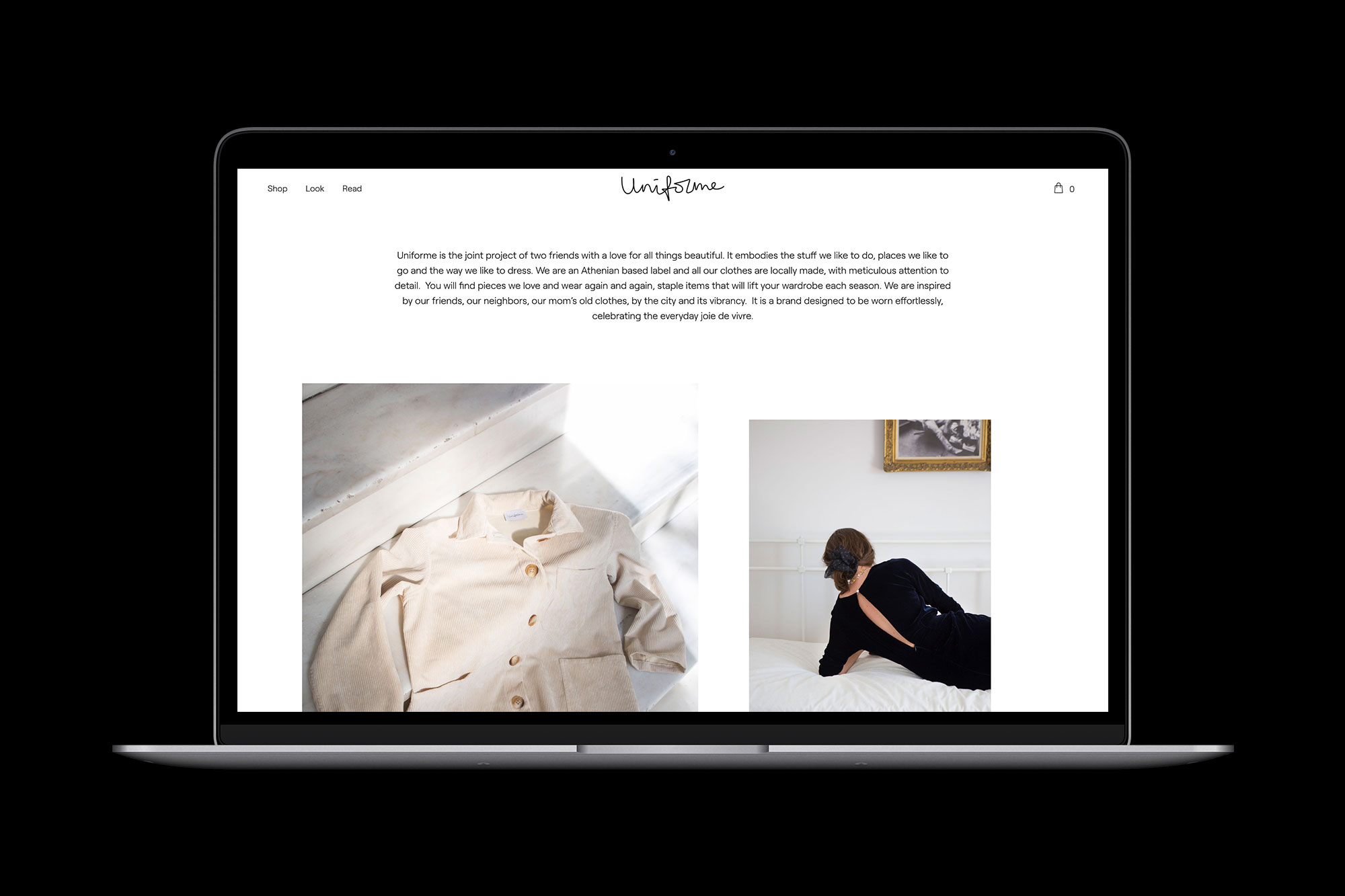Uniforme Athens - Website Design - Read more about page